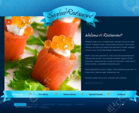 美味寿司网页动画模板