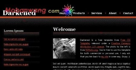 黑色石雕公司网页模板