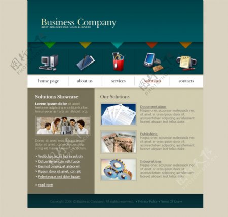 商业公司介绍网页模板