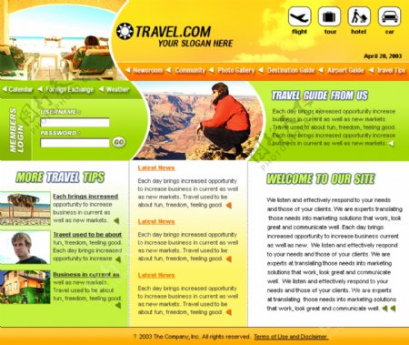 欧美旅游公司网页模板