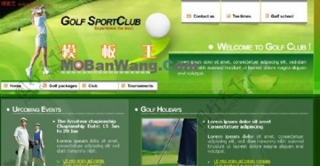 欧美高尔夫球运动介绍网模板