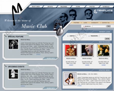 音乐网站模板
