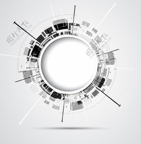圆圈科技背景图片