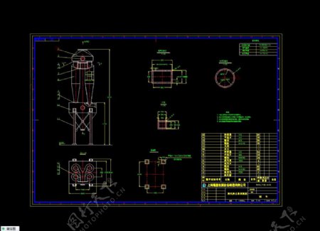 并联旋风除尘器总图