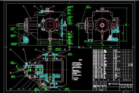 锥齿轮减速器CAD图纸