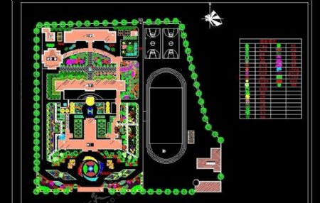 校园绿化规划设计平面图片