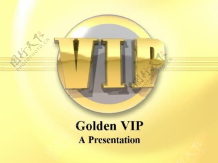 金色VIP商务PPT模板