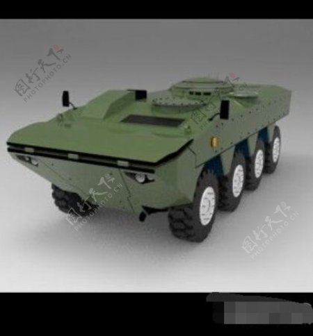 轮式两栖战车3D模型下载