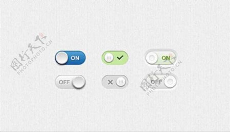 蓝色精致UI按钮设计