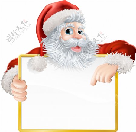 圣诞老人白板图片