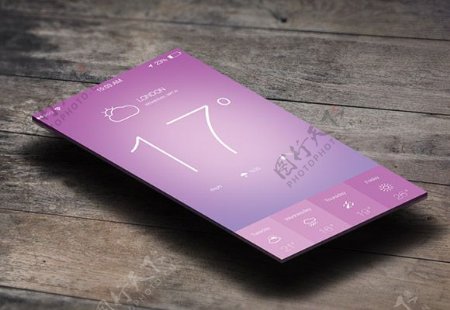 手机iOS7天气应用程序设计
