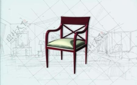 国际主义家具椅子0213D模型