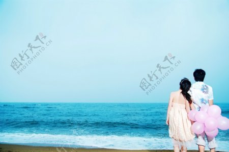 海边婚纱样片图片