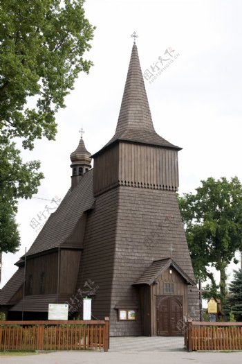 旧木天主教波兰乡村