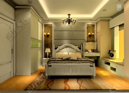 室内设计卧室简欧白图片
