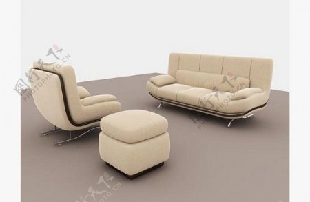 现代沙发3D模型