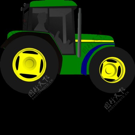 绿色的小拖拉机