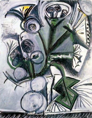 1969Bouquetdefleurs西班牙画家巴勃罗毕加索抽象油画人物人体油画装饰画
