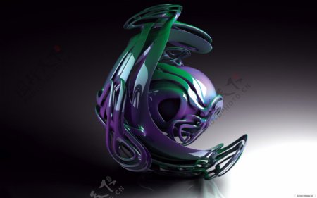 3D金属质感机械头盔