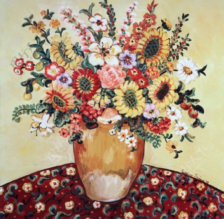 闈欑墿鑺卞崏83111静物花卉油画超写实主义油画静物