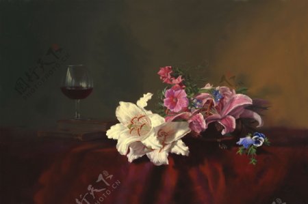 闈欑墿鑺卞崏831194静物花卉油画超写实主义油画静物