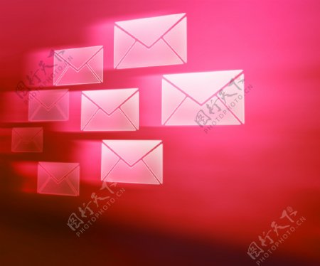 电子邮件的红色背景