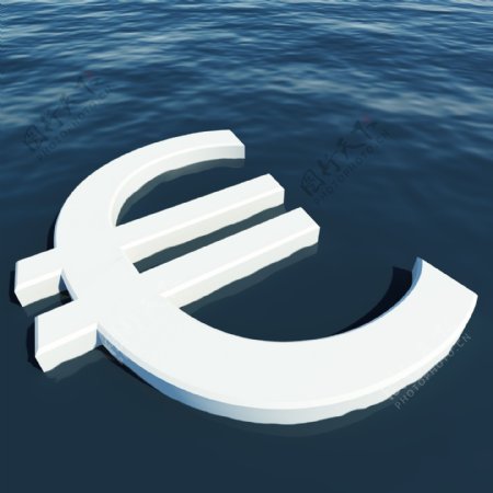 欧元浮动显示金钱财富或收益
