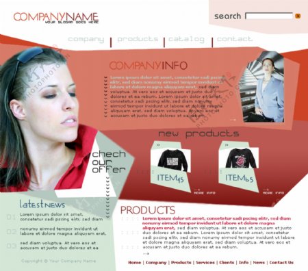 服饰生产企业网页模板