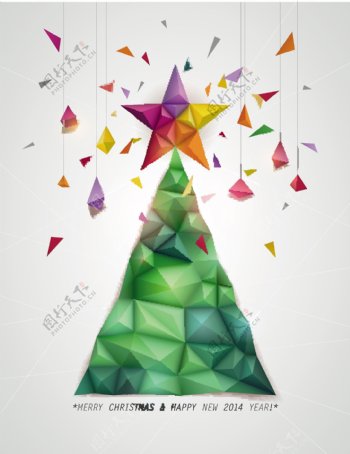 折纸圣诞树图片