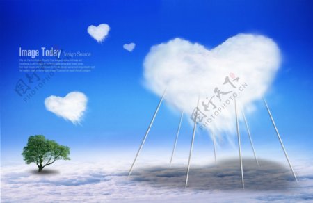 爱心云朵图片