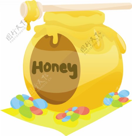 可爱蜂蜜矢量素材