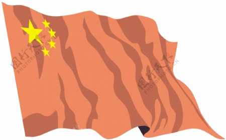 中国国旗飘舞的国旗