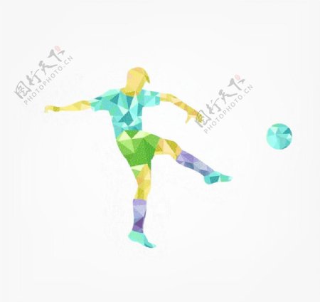 足球运动员抽象模板图片
