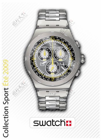矢量图瑞士Swatch手表设计