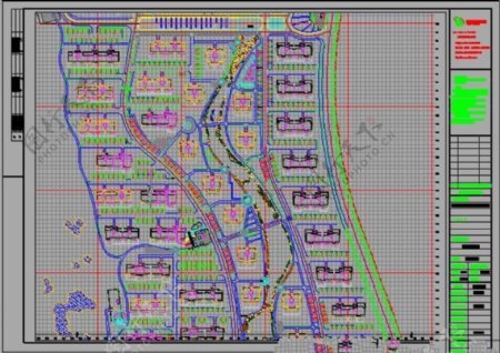 住宅小区景观设计方案施工图放线图
