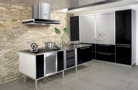金属感和现代感的厨房图片
