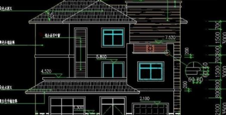 带车库及露台三层农村住宅房屋砖混结构建筑施工图结构图nbsp13x12