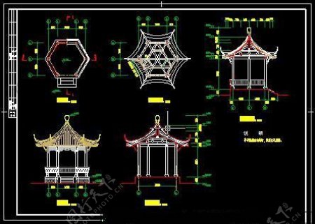 中国古代经典的八角亭