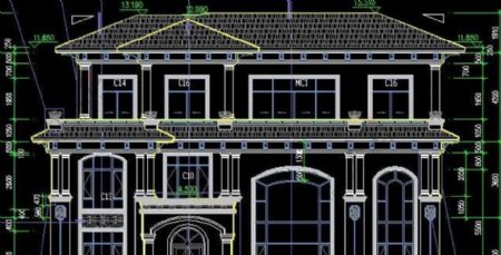 三层大露台别墅框架建筑施工图带结构详图nbsp18x20
