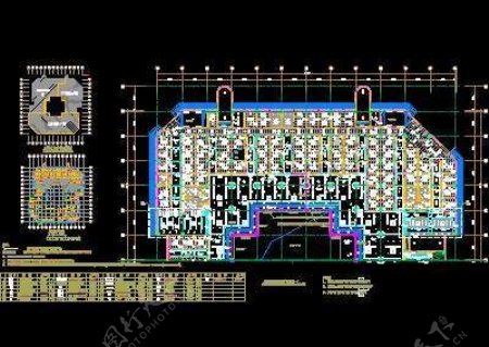 三层局部天花综合图1门诊急诊楼装修CAD施工图