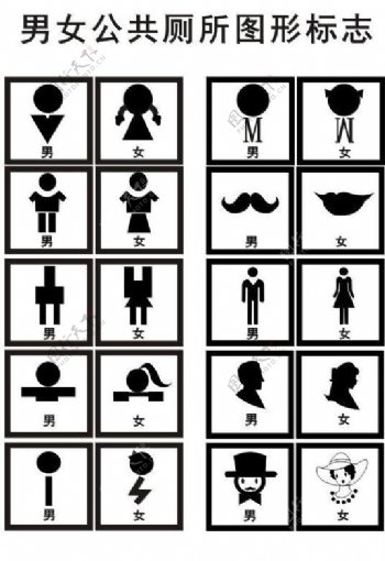 男女厕所图标集合图片