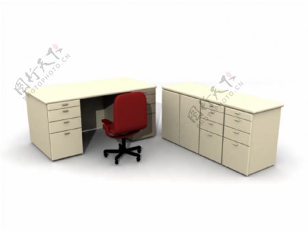办公家具之办公单元0033D模型