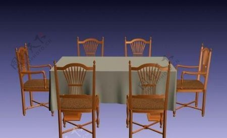 传统家具椅子3D模型A108