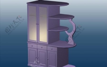 室内装饰设计3D模型之酒柜02