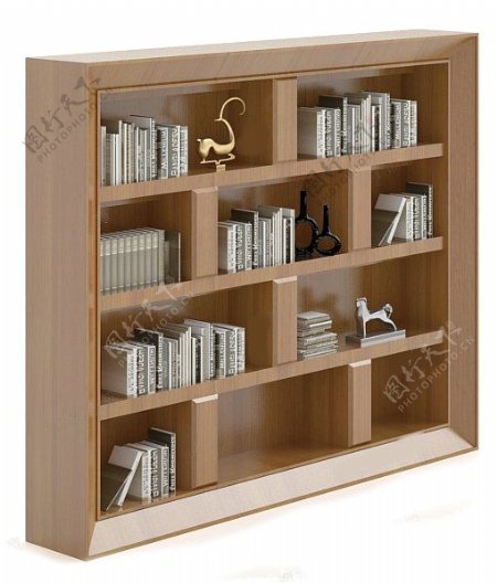 现代书柜模型