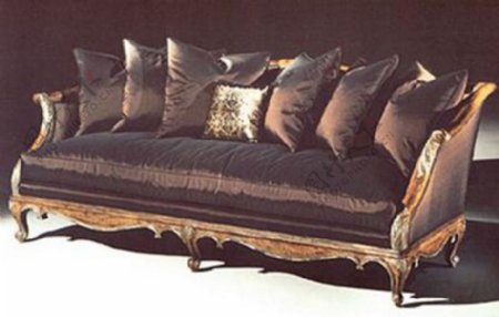 欧式黑色沙发3D模型