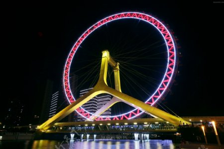 天津市城市风光夜景图片