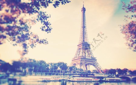 梦幻中的巴黎铁塔浪漫罗曼蒂克