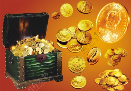 金融元素金币硬币图片