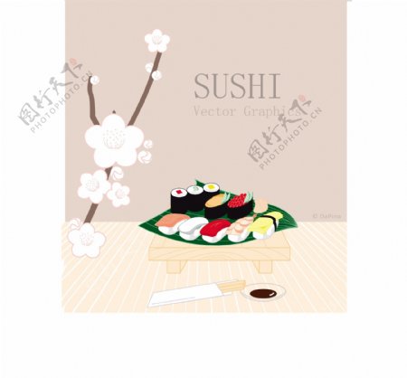 矢量素材日本寿司